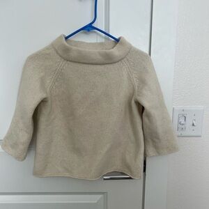 J. Crew Off-White Cropped Wool Blend Sweater